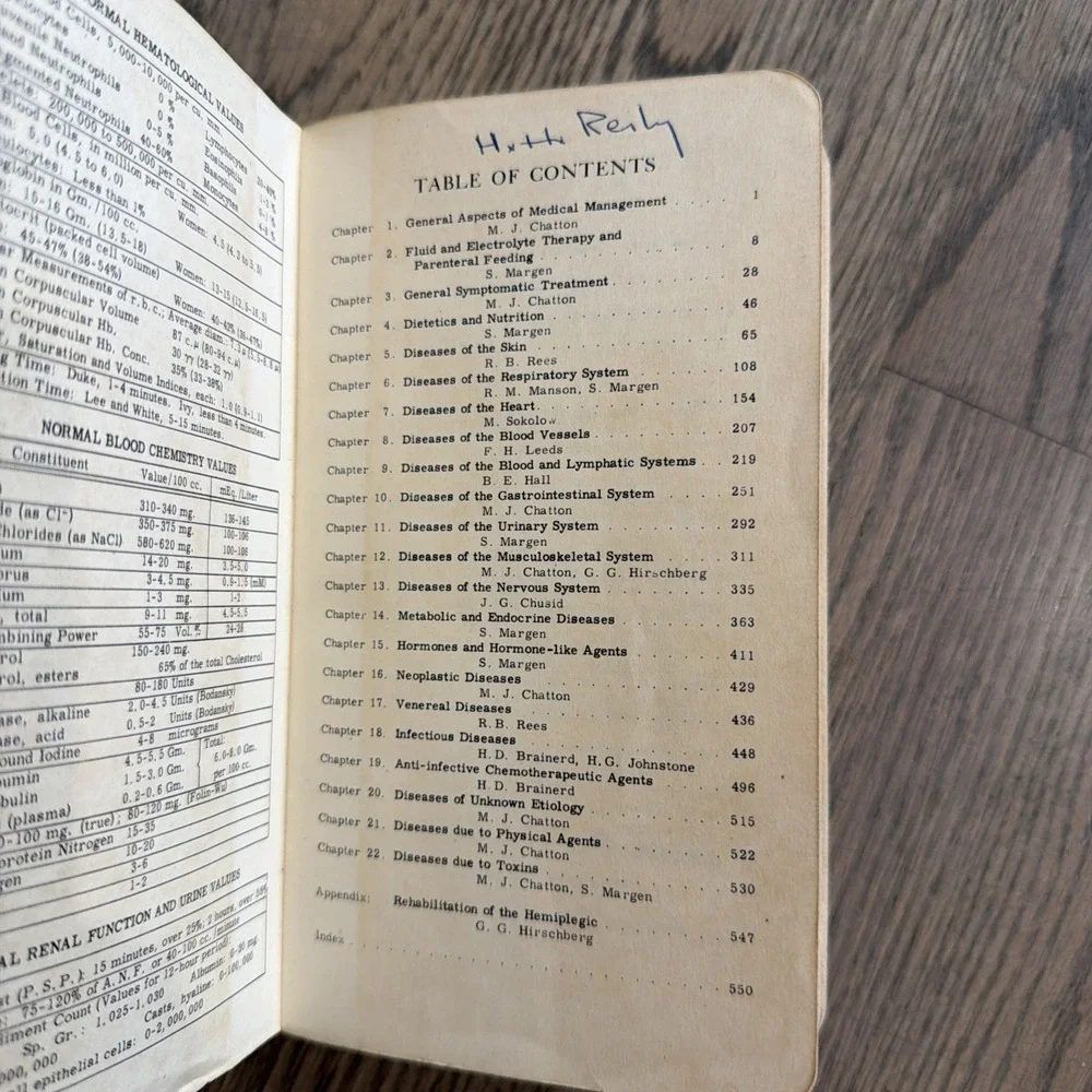 Handbook of Medical Treatment 5th Edition Chatton Margin Brainerd Vtg‎ 1956